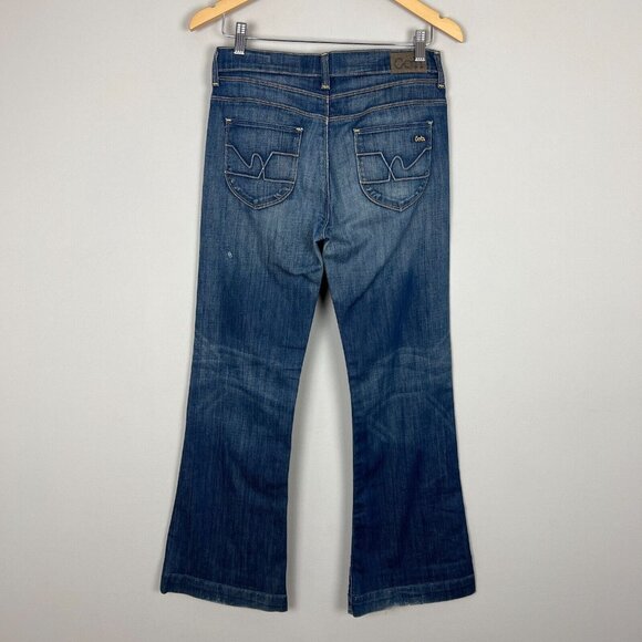 Citizens Of Humanity Jeans Womens 28 Blue High Rise Wide Leg Dark Wash Stretch - Picture 6 of 16